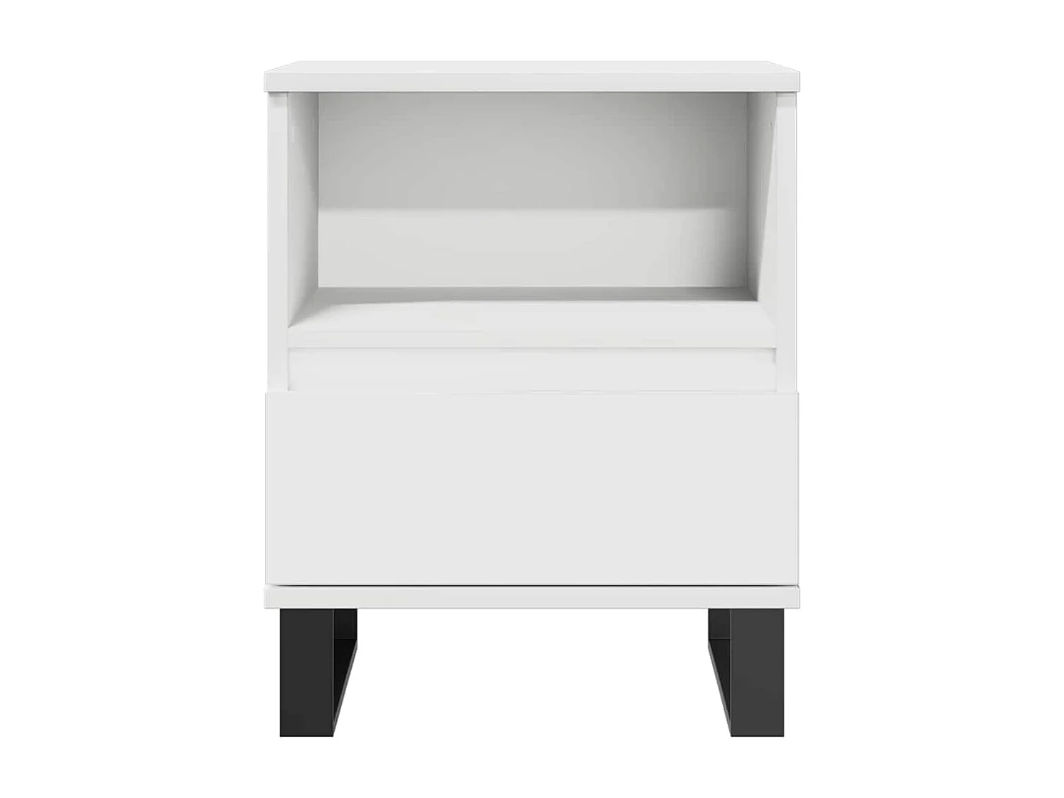 Mesa de Cabeceira Moderna 2 peças 40x35x50 cm derivados de madeira branco