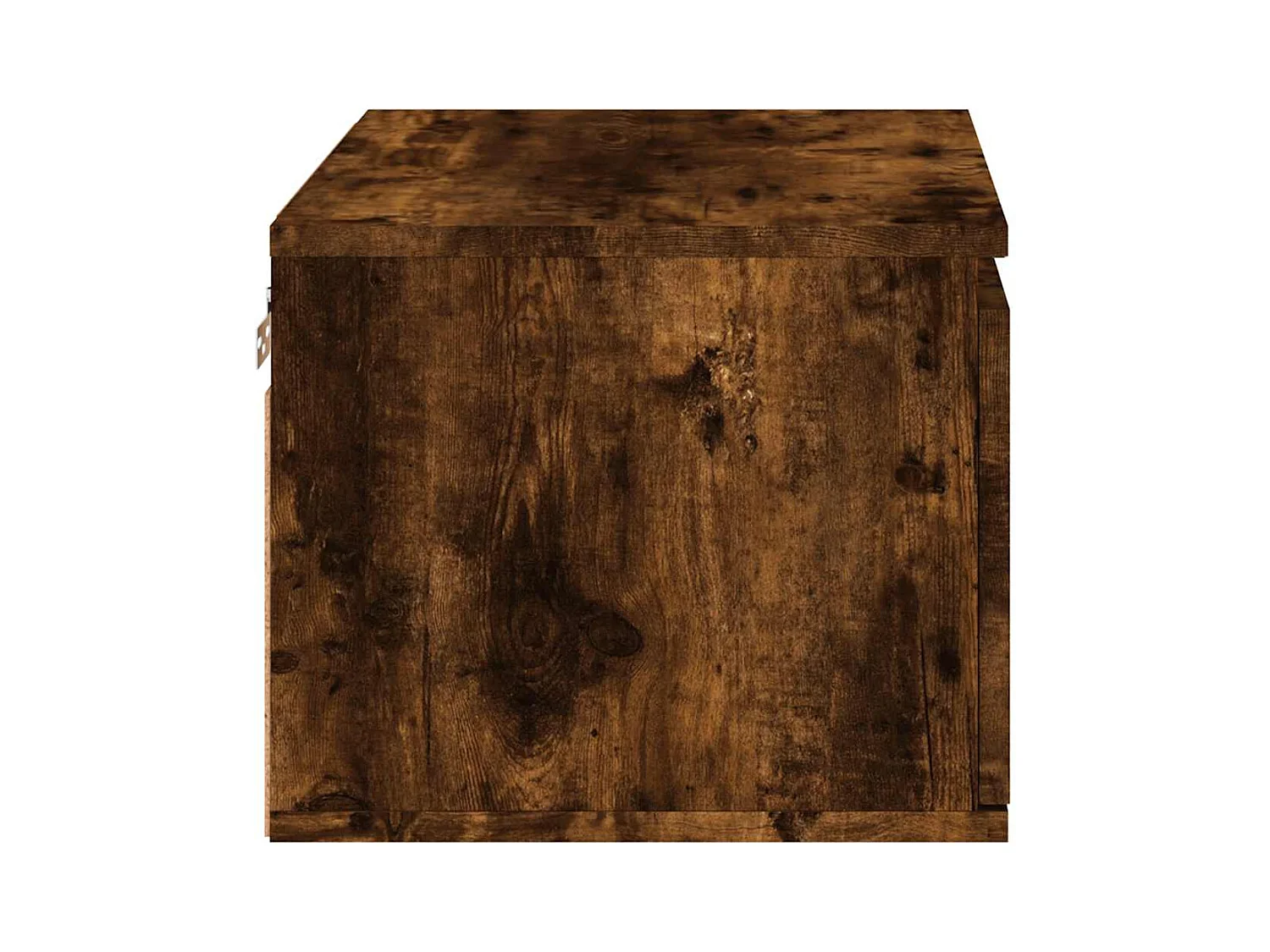 Mesitas de noche | Mesilla de noche de pared con luces LED 2 uds roble ahumado