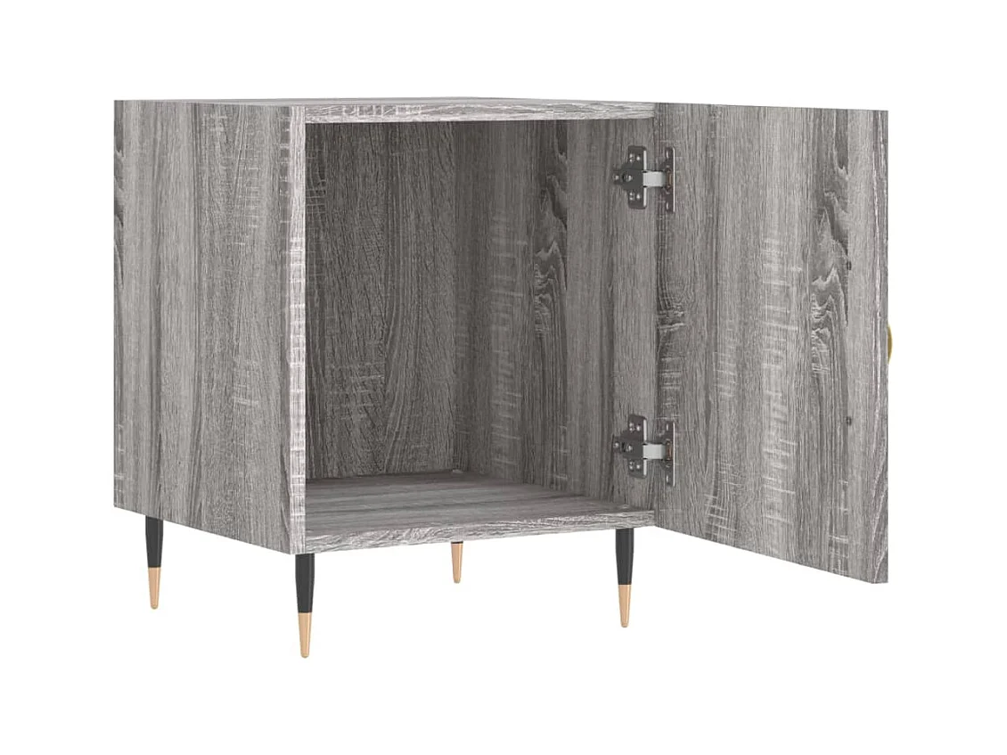 Mesita de noche | Mesilla de noche madera de ingeniería gris Sonoma 40x40x50 cm