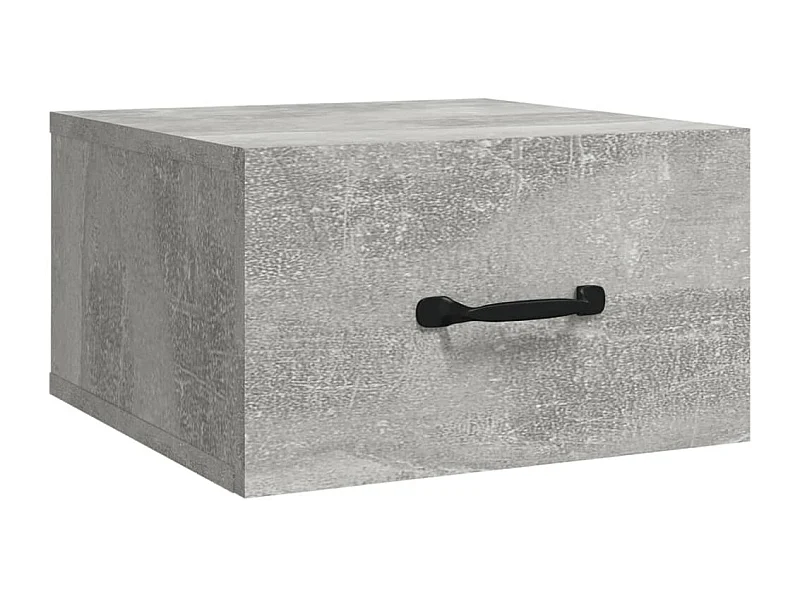 Table de chevet-Petite Table d'appoint-Table de nuit murale Gris béton 35x35x20 cm