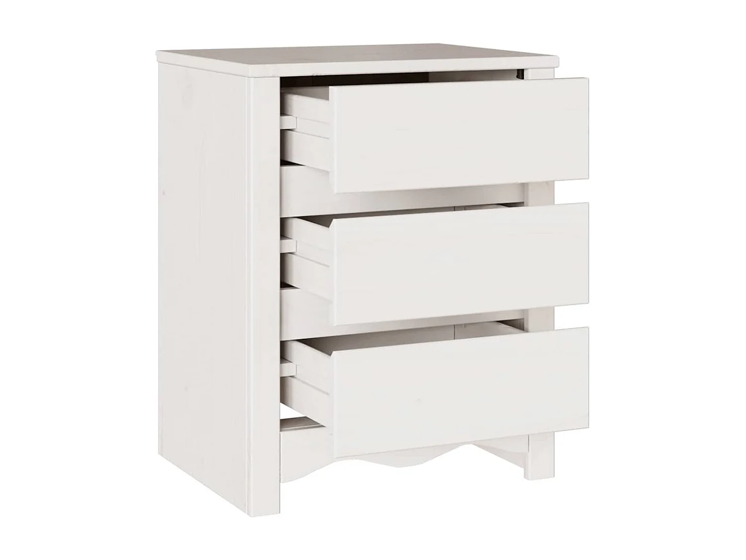 Mesita de Noche | Armario de Noche | Mesilla de noche Drammen 45x35x56 cm Madera maciza de pino