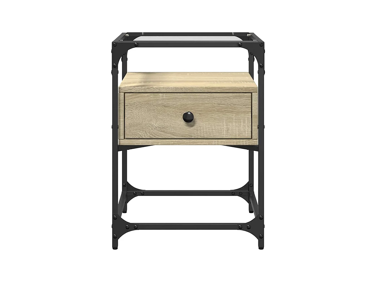 Tables de chevet lot de 2 avec tiroirs chêne sonoma 40x40x55 cm bois ingénierie