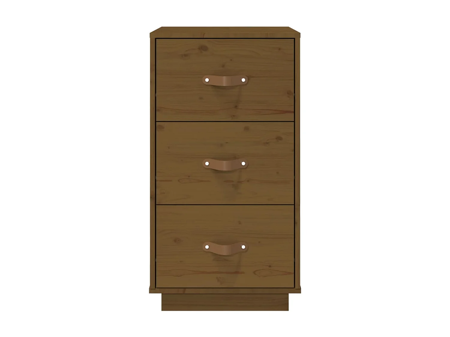 Nachttisch 2er Set-Beistelltisch Honigbraun 40x40x75 cm Massivholz Kiefer SHL64261