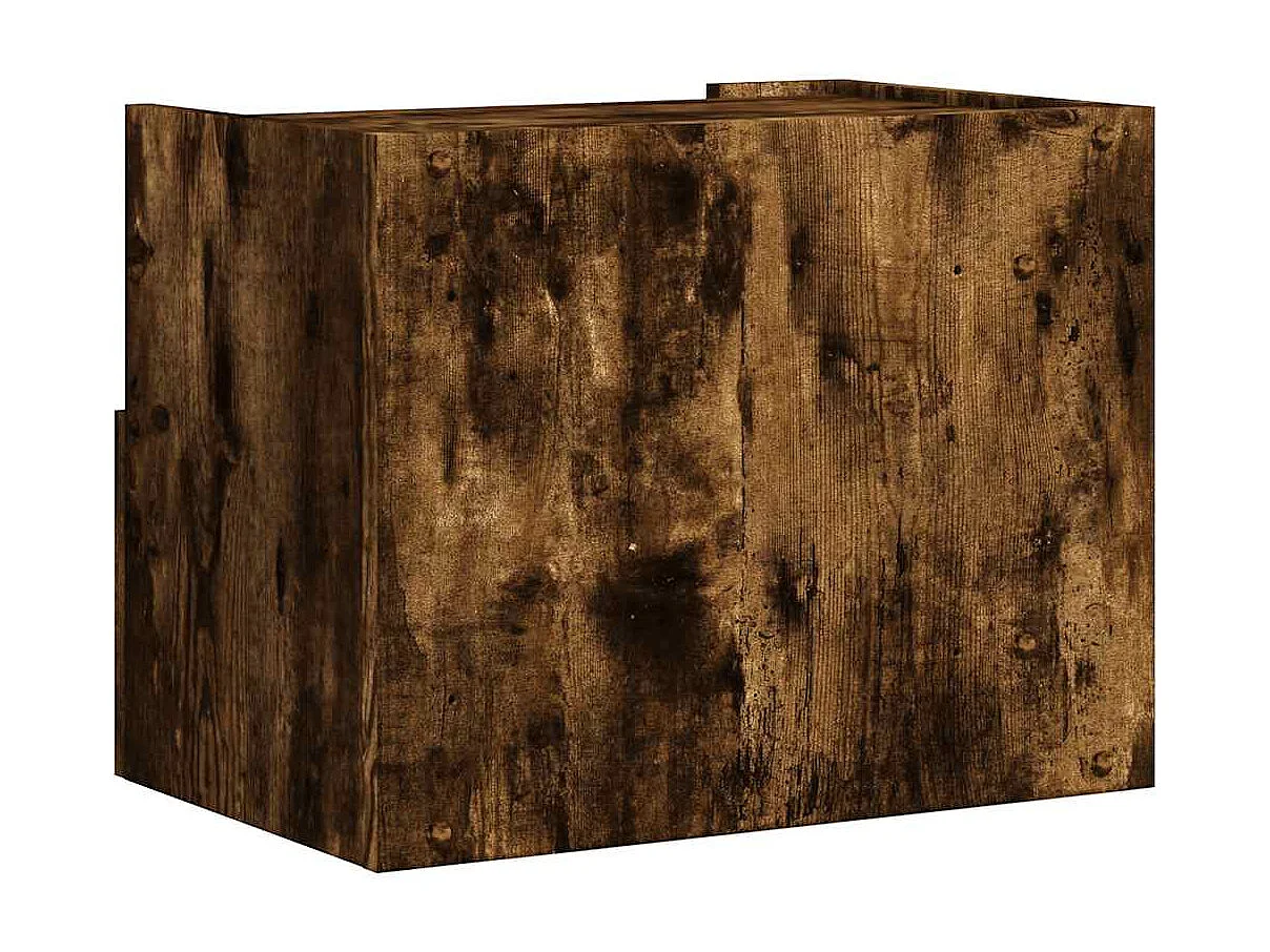 Tables de chevet murales 2 pcs chêne fumé 45x30x35 cm