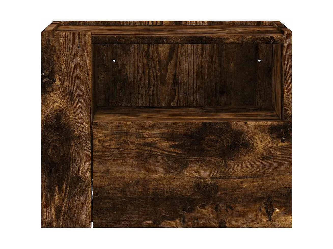 Mesitas de noche | Mesilla de noche de pared 2 uds color roble ahumado 45x30x35 cm