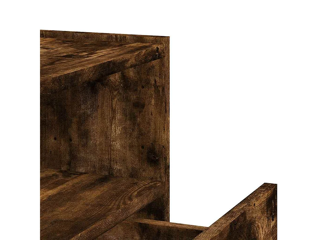 Mesitas de noche | Mesilla de noche de pared 2 uds color roble ahumado 45x30x35 cm