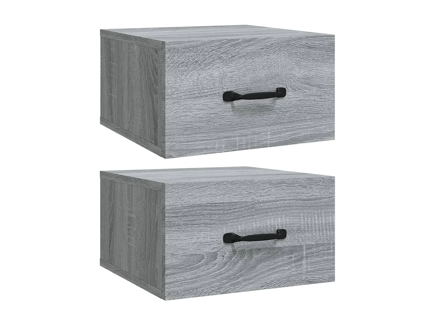 Nachttisch hängend 2er Set | Wand-Nachttische Grau Sonoma 35x35x20 cm SHL87754