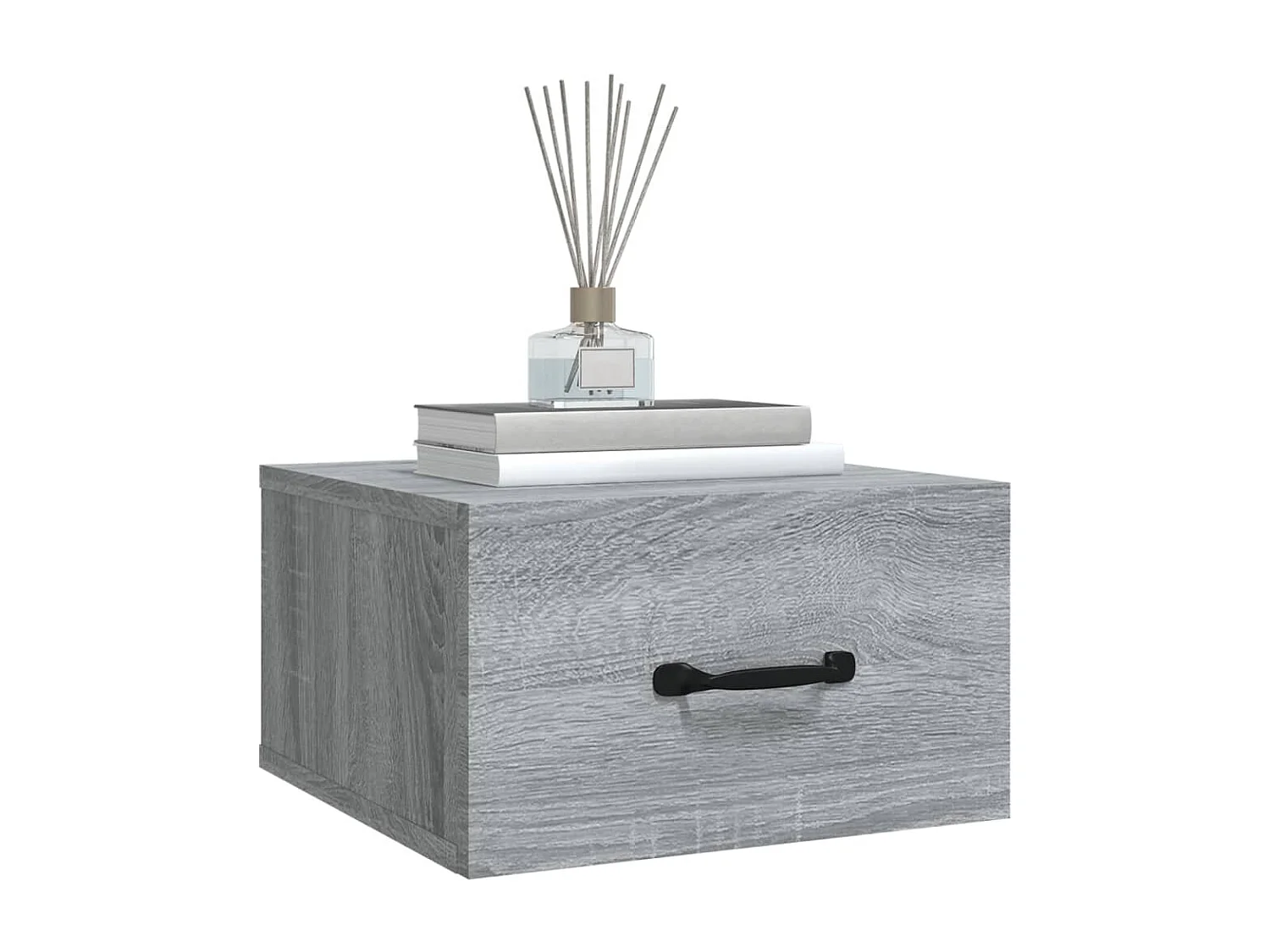 Nachttisch hängend 2er Set | Wand-Nachttische Grau Sonoma 35x35x20 cm SHL87754