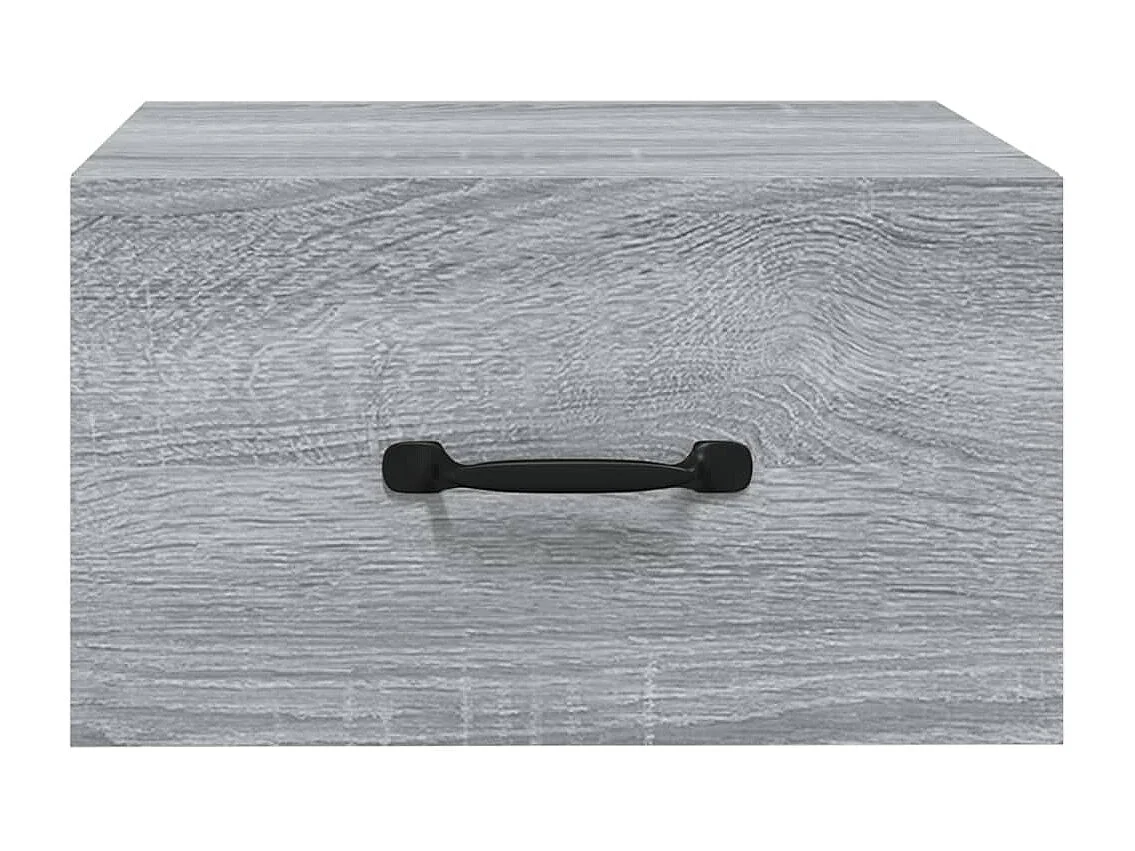 Nachttisch hängend 2er Set | Wand-Nachttische Grau Sonoma 35x35x20 cm SHL87754