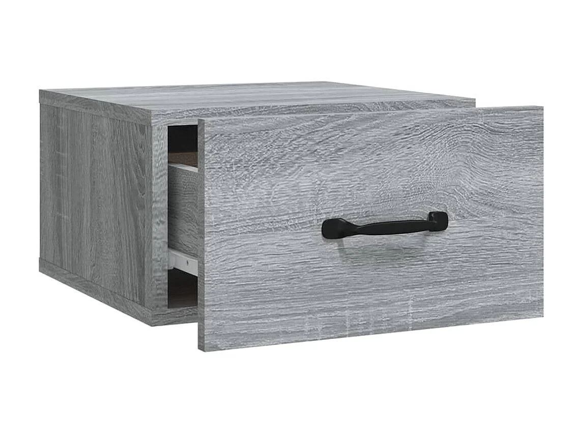 Nachttisch hängend 2er Set | Wand-Nachttische Grau Sonoma 35x35x20 cm SHL87754