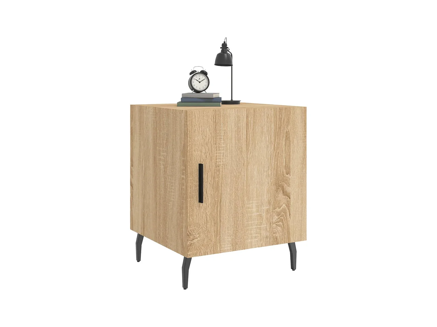 Lot de 2 Tables de chevet avec rangement chêne sonoma 40x40x50 cm bois ingénierie