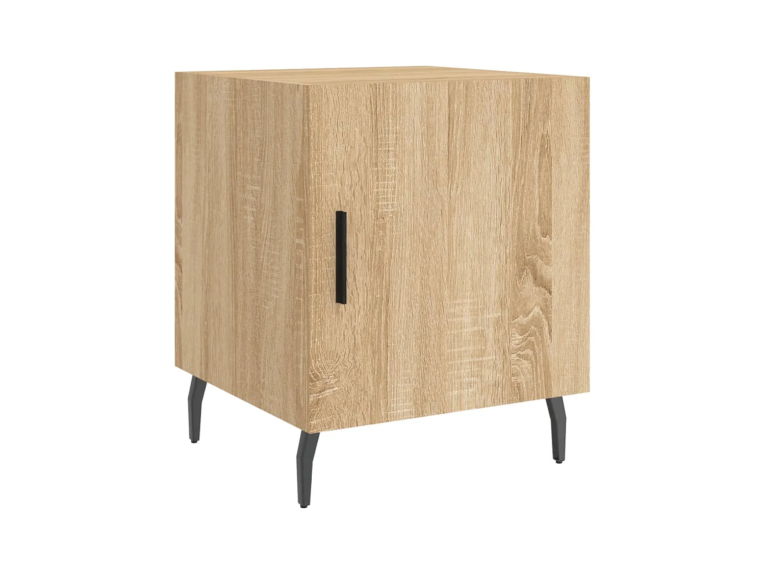 Lot de 2 Tables de chevet avec rangement chêne sonoma 40x40x50 cm bois ingénierie