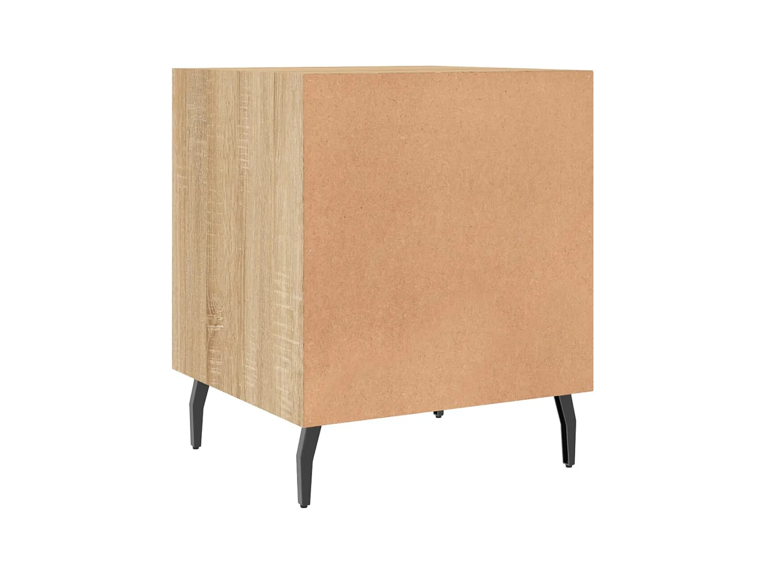 Lot de 2 Tables de chevet avec rangement chêne sonoma 40x40x50 cm bois ingénierie