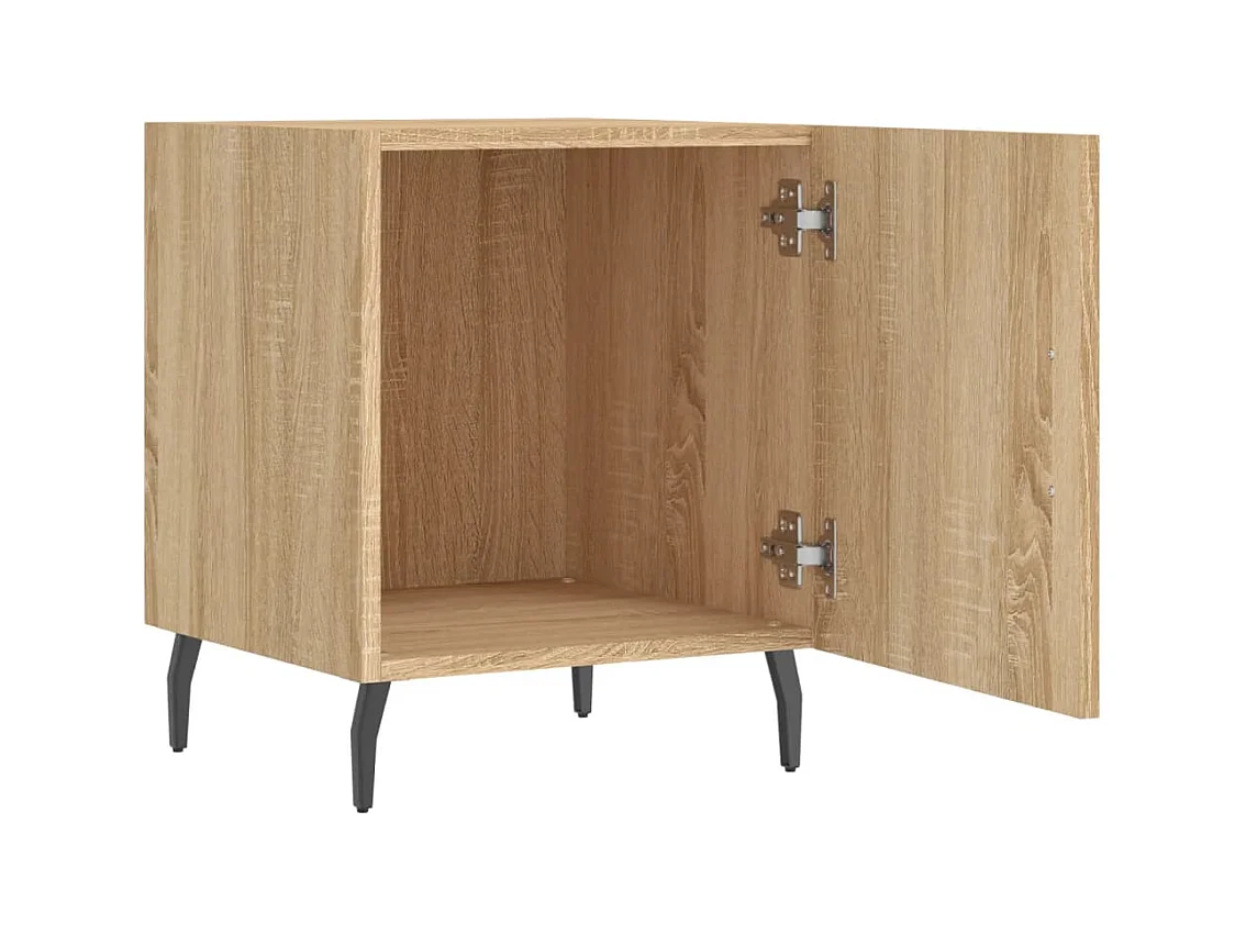 Mesitas de noche | Mesilla de noche 2 uds madera ingeniería roble Sonoma 40x40x50 cm