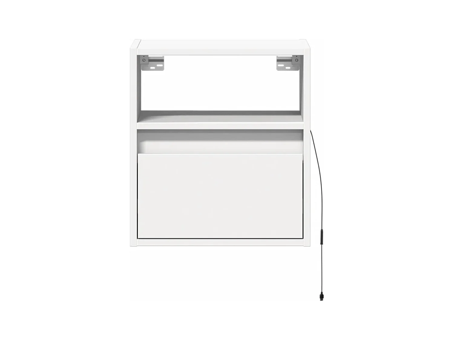 Mesita de noche | Mesilla de noche de pared con luces LED blanco