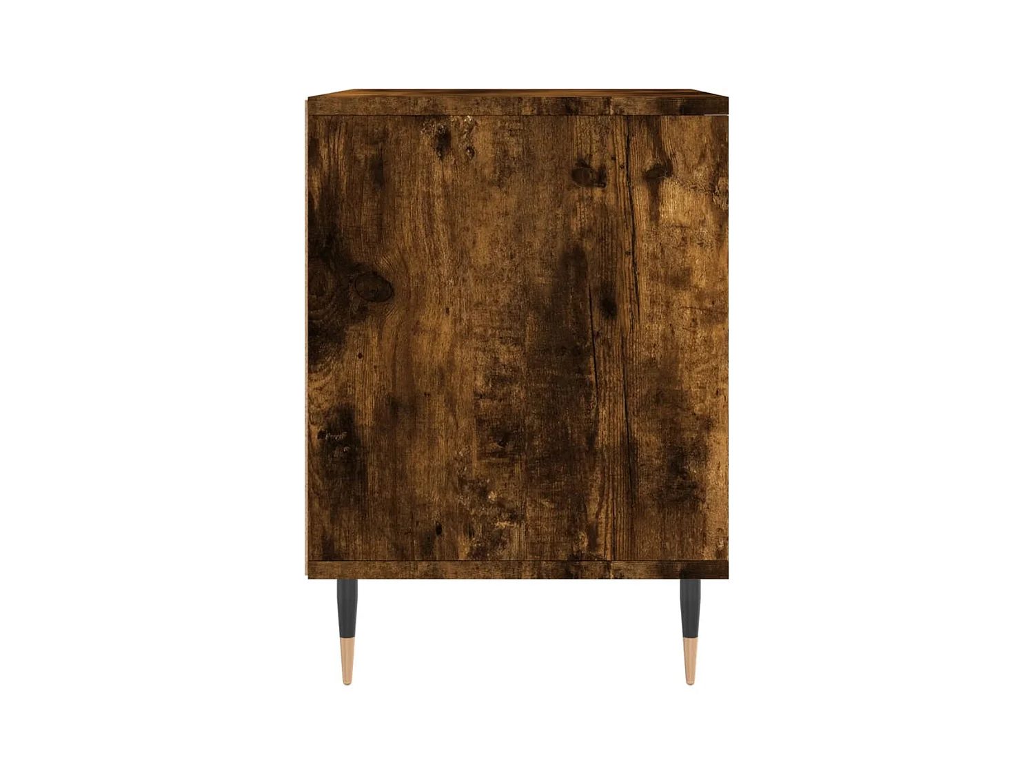 Pack de 2 Mesitas de noche | Mesilla de noche madera ingeniería roble ahumado 40x35x50 cm