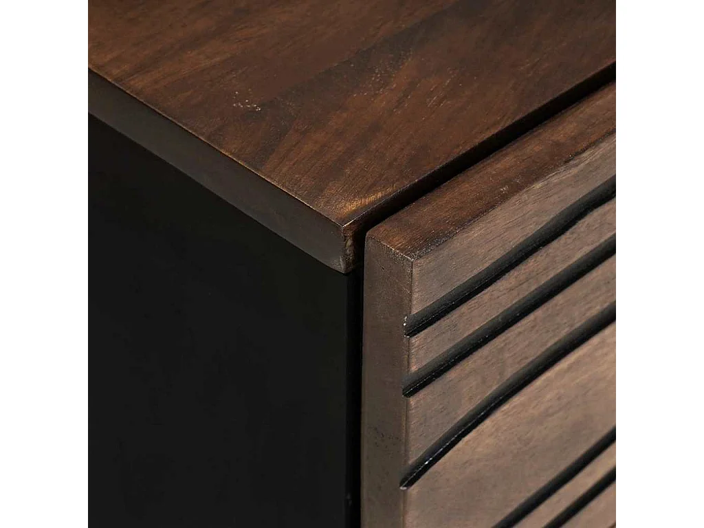 Table de chevet-Table de Nuit Noyer 50x33x60 cm bois de manguier massif