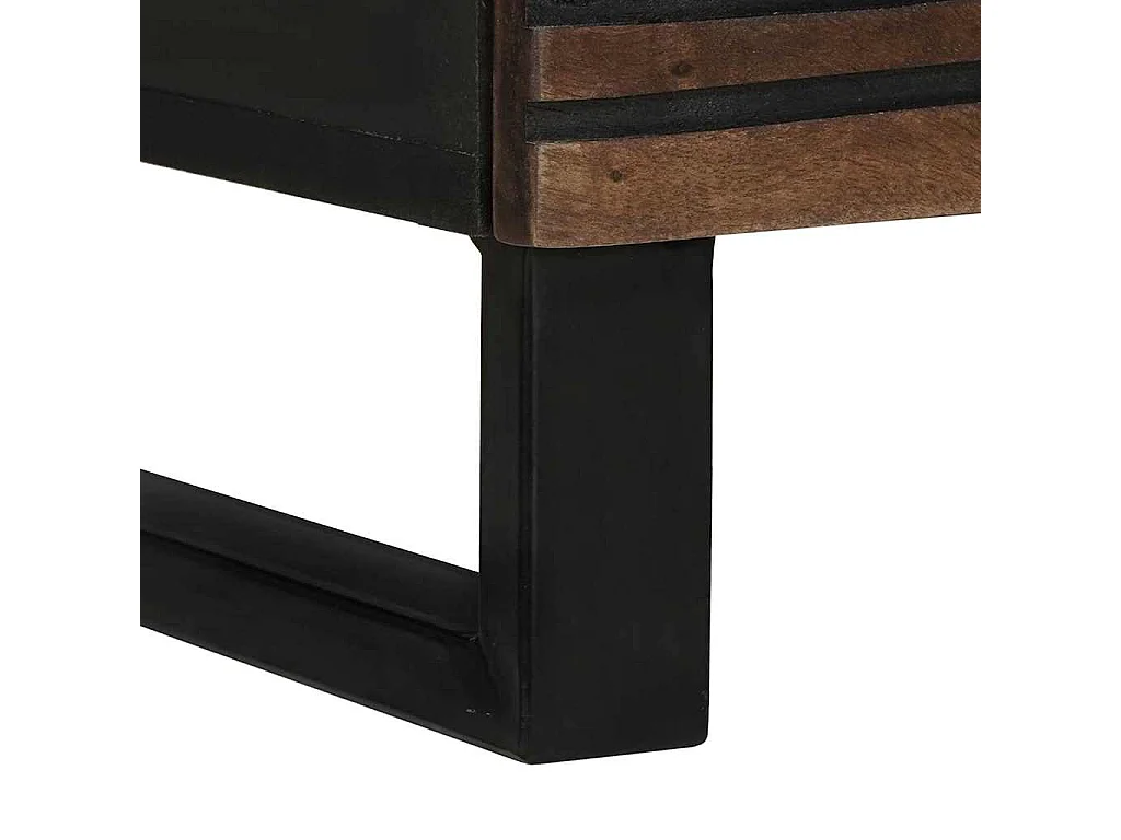 Table de chevet-Table de Nuit Noyer 50x33x60 cm bois de manguier massif