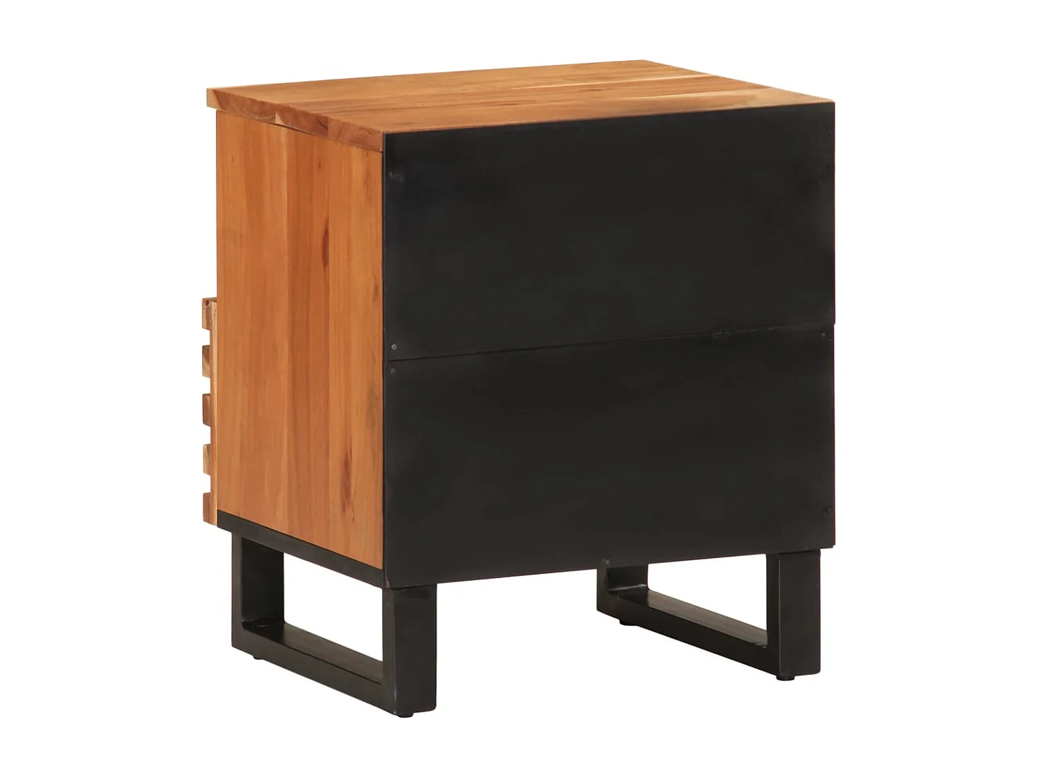 Nachttisch 2er Set-Beistelltisch 40x34x46 cm Massivholz Akazie SHL73369