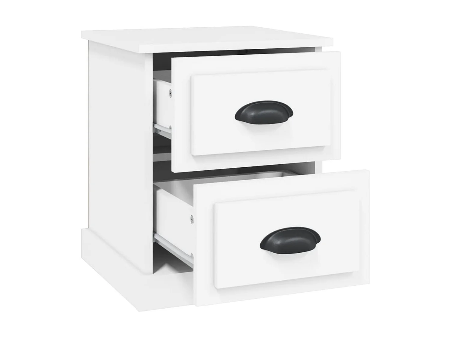 Mesitas de noche | Mesilla de noche 2 uds madera contrachapada blanco 39x39x47,5cm