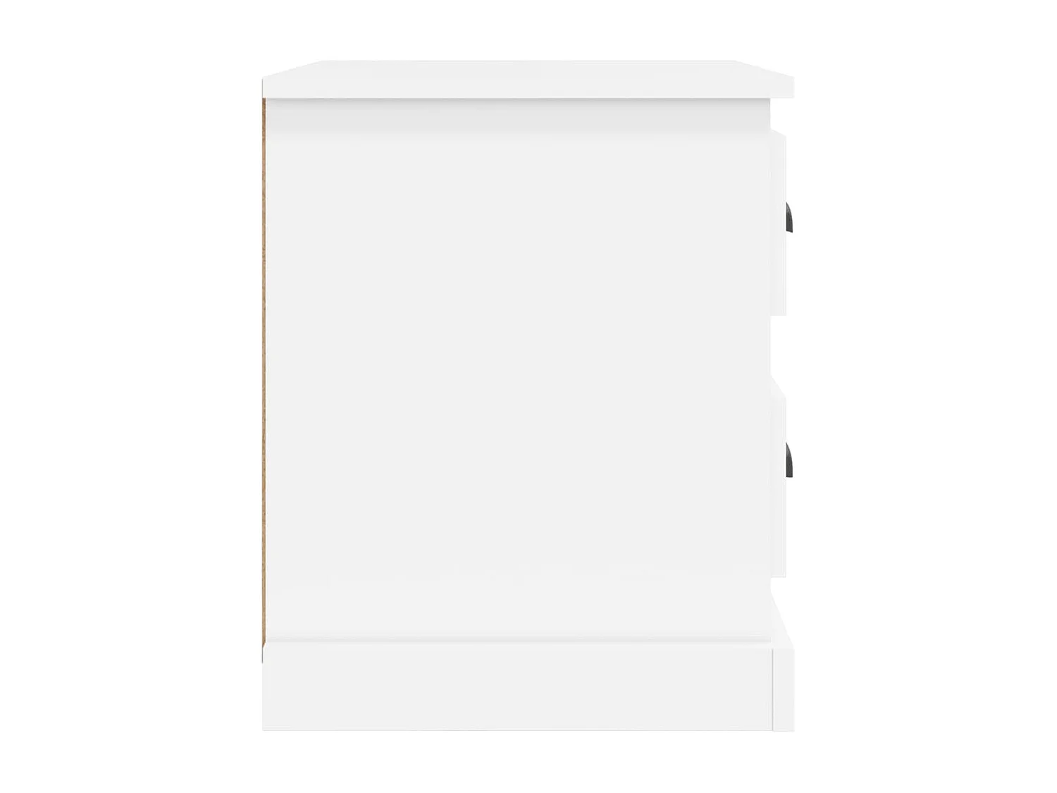 Nachttisch 2er Set-Beistelltisch-Nachttischkommode Weiß 39x39x47,5 cm Holzwerkstoff SHL45013