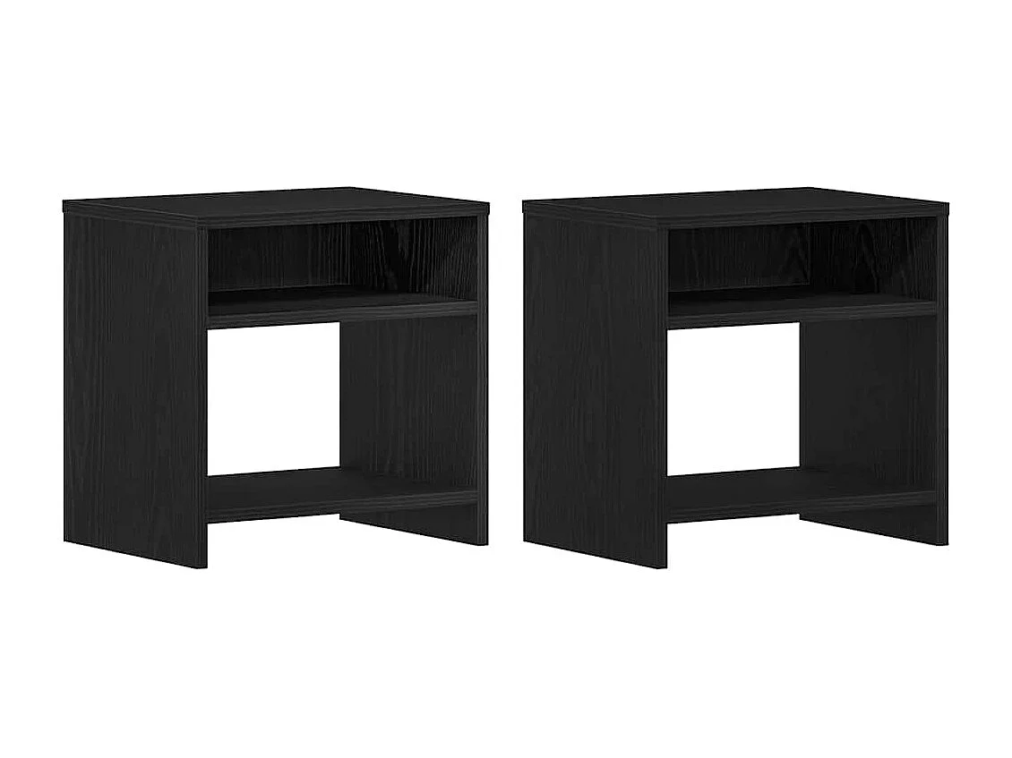 Mesa de Cabeceira | Criado-mudo Moderno 2 peças 40x30x40 cm carvalho preto