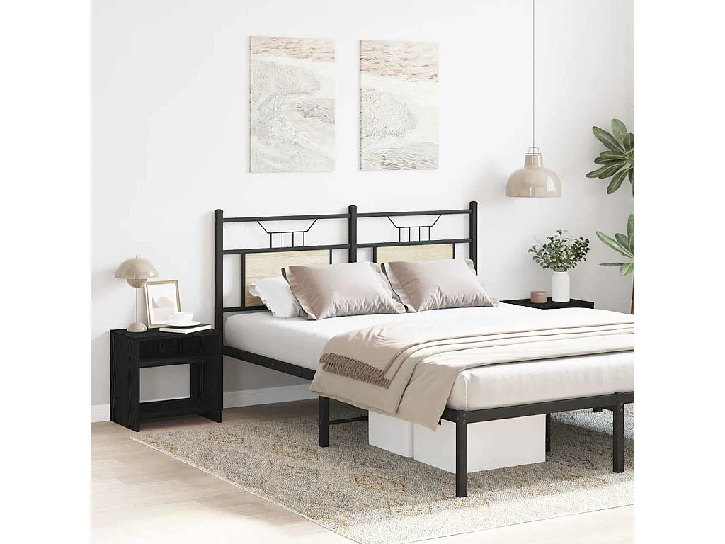 Mesa de Cabeceira | Criado-mudo Moderno 2 peças 40x30x40 cm carvalho preto