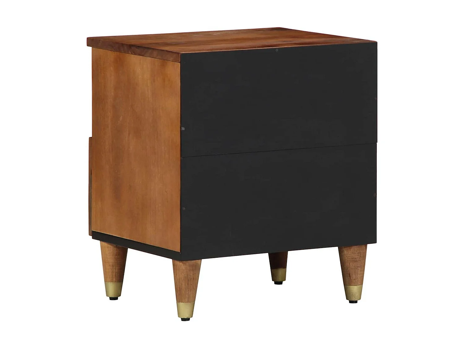 Nachttisch 2er Set-Beistelltisch Honigbraun 40 x 33 x 46 cm Massivholz Mango SHL66989