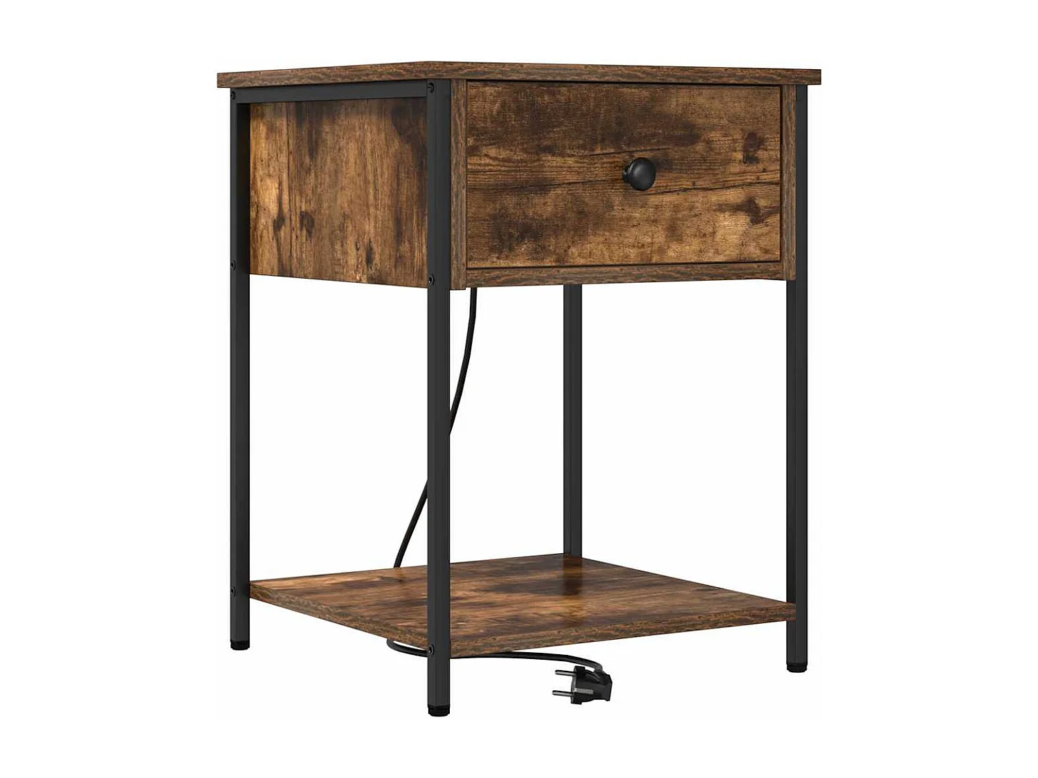 Nachttisch-Beistelltisch Geräucherte Eiche 42 x 41 x 56 cm Holzwerkstoff SHL58670