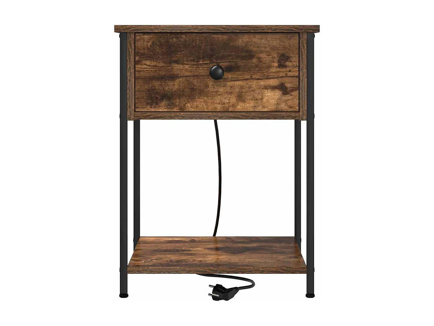 Nachttisch-Beistelltisch Geräucherte Eiche 42 x 41 x 56 cm Holzwerkstoff SHL58670