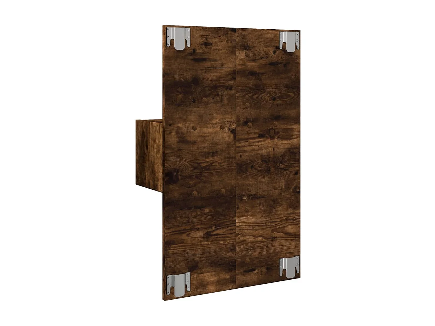 Mesita de noche | Mesilla de noche de pared con luces LED roble ahumado