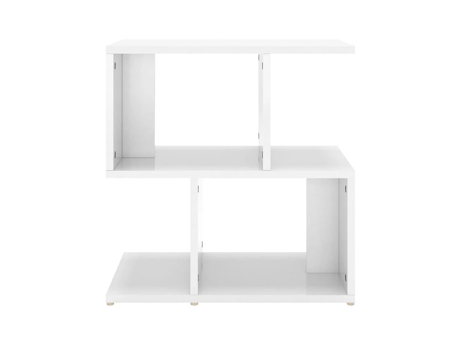 Mesita de noche | Mesilla de noche madera contrachapada blanco brillo 50x30x51,5cm