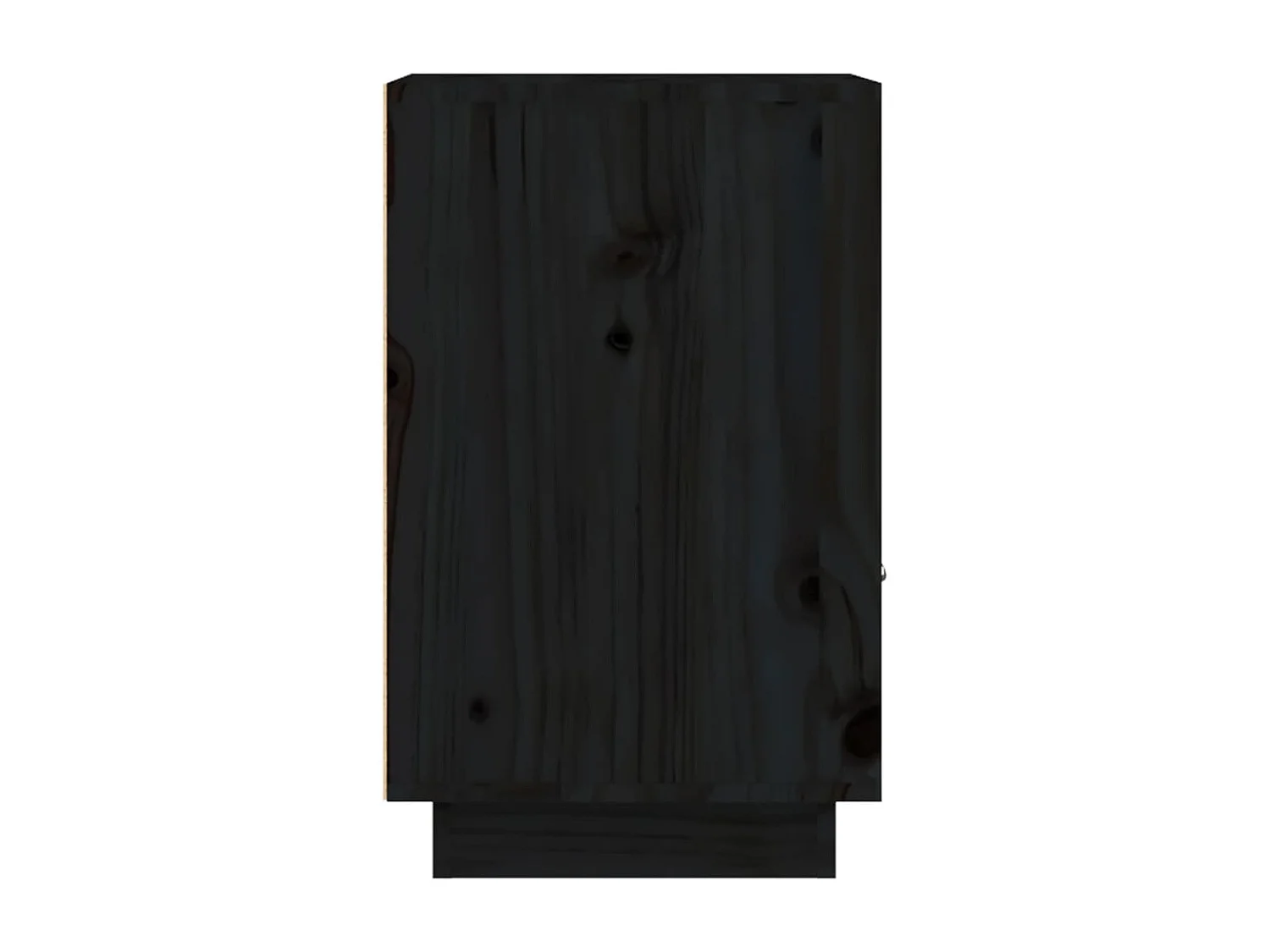 Nachttisch-Beistelltisch Schwarz 40x34x55 cm Massivholz Kiefer SHL66500