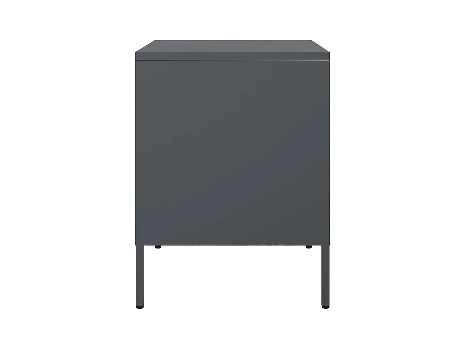 Tables de chevet lot de 2 avec tiroirs anthracite 36x39x50,5 cm acier