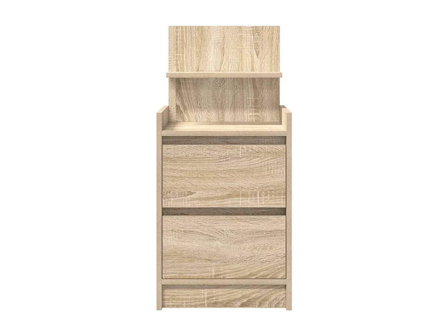Nachttisch-Beistelltisch mit 2 Schubladen Sonoma-Eiche 38x34x80 cm SHL85989