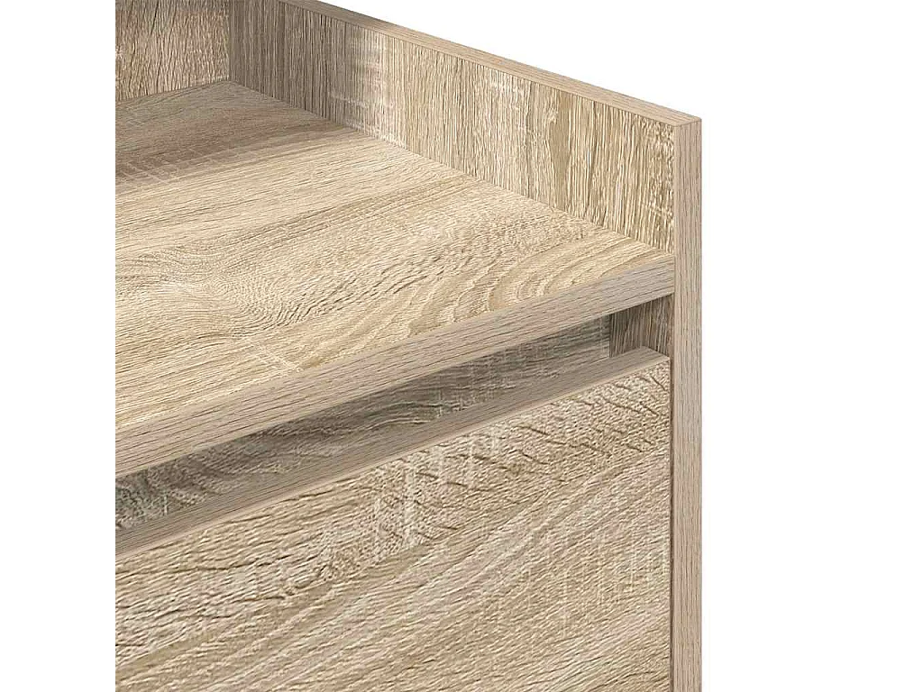 Nachttisch-Beistelltisch mit 2 Schubladen Sonoma-Eiche 38x34x80 cm SHL85989