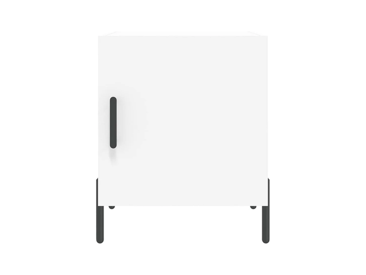 Lot de 2 Tables de chevet Étroite avec Étagère de rangement blanc 40x40x50 cm bois d’ingénierie