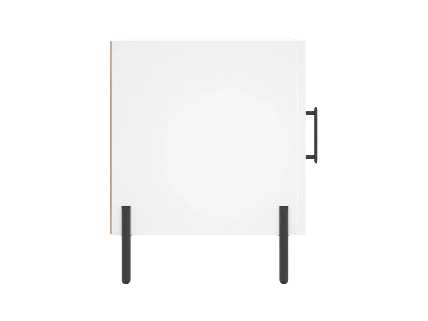 Lot de 2 Tables de chevet Étroite avec Étagère de rangement blanc 40x40x50 cm bois d’ingénierie