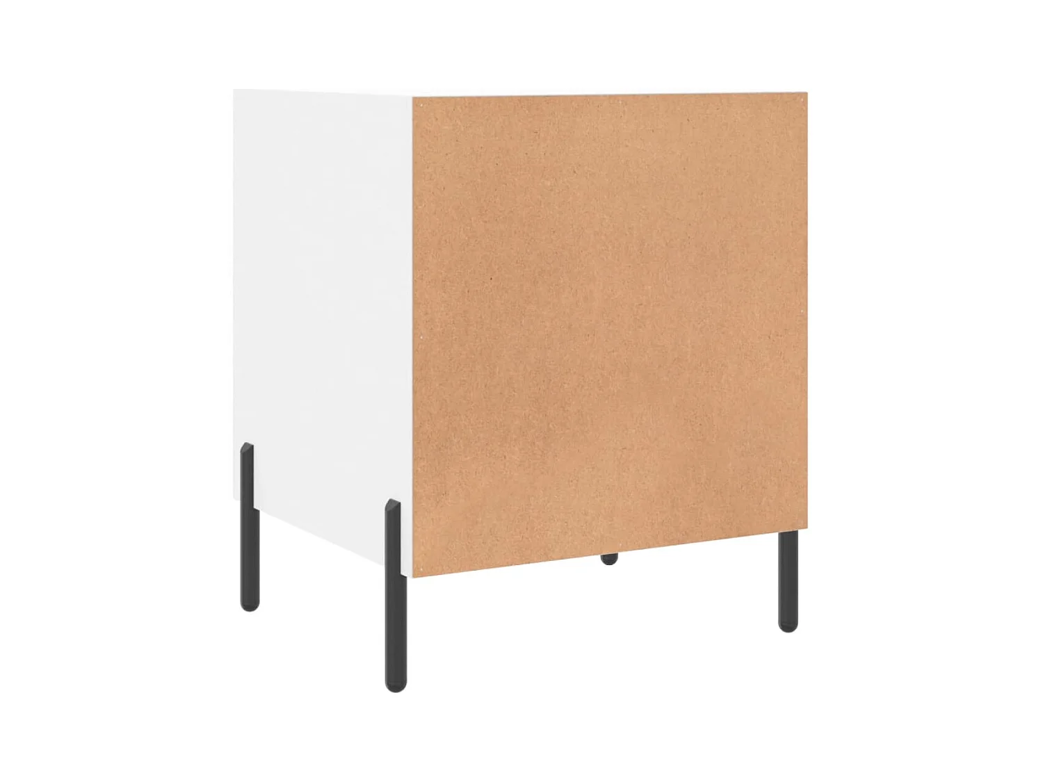 Lot de 2 Tables de chevet Étroite avec Étagère de rangement blanc 40x40x50 cm bois d’ingénierie