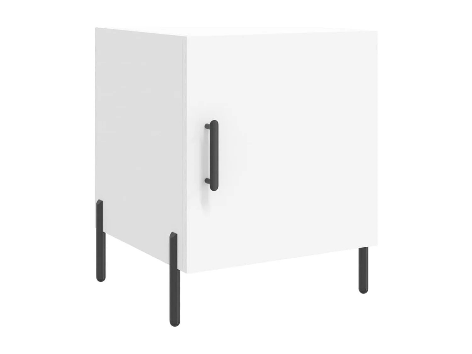 Nachttisch 2er Set-Beistelltisch-Nachttischkommode Weiß 40x40x50 cm Holzwerkstoff SHL29876