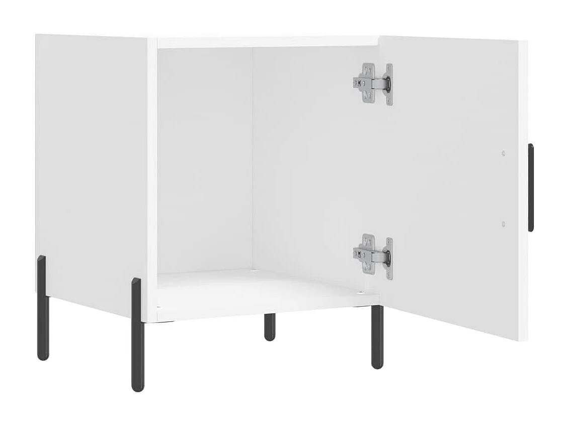 Nachttisch 2er Set-Beistelltisch-Nachttischkommode Weiß 40x40x50 cm Holzwerkstoff SHL29876