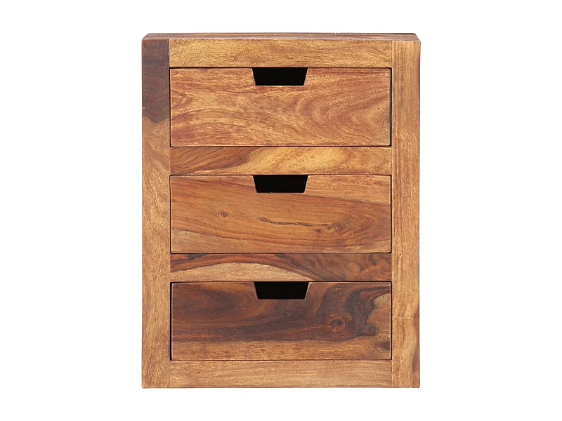 Mesita de noche | Mesilla de noche de madera maciza de acacia 40x30x50 cm