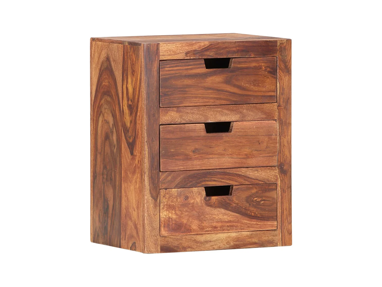 Mesita de noche | Mesilla de noche de madera maciza de acacia 40x30x50 cm