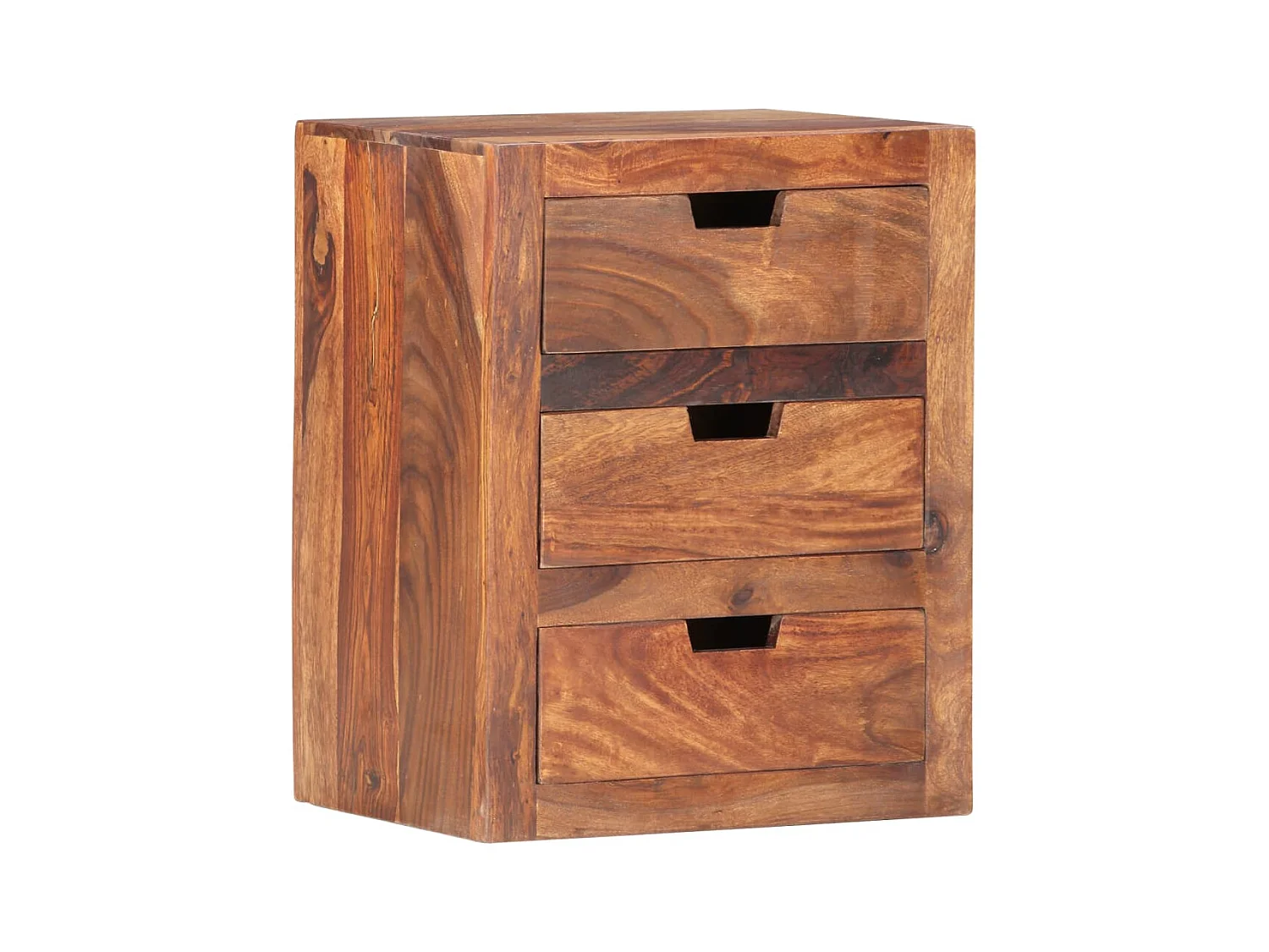 Mesita de noche | Mesilla de noche de madera maciza de acacia 40x30x50 cm