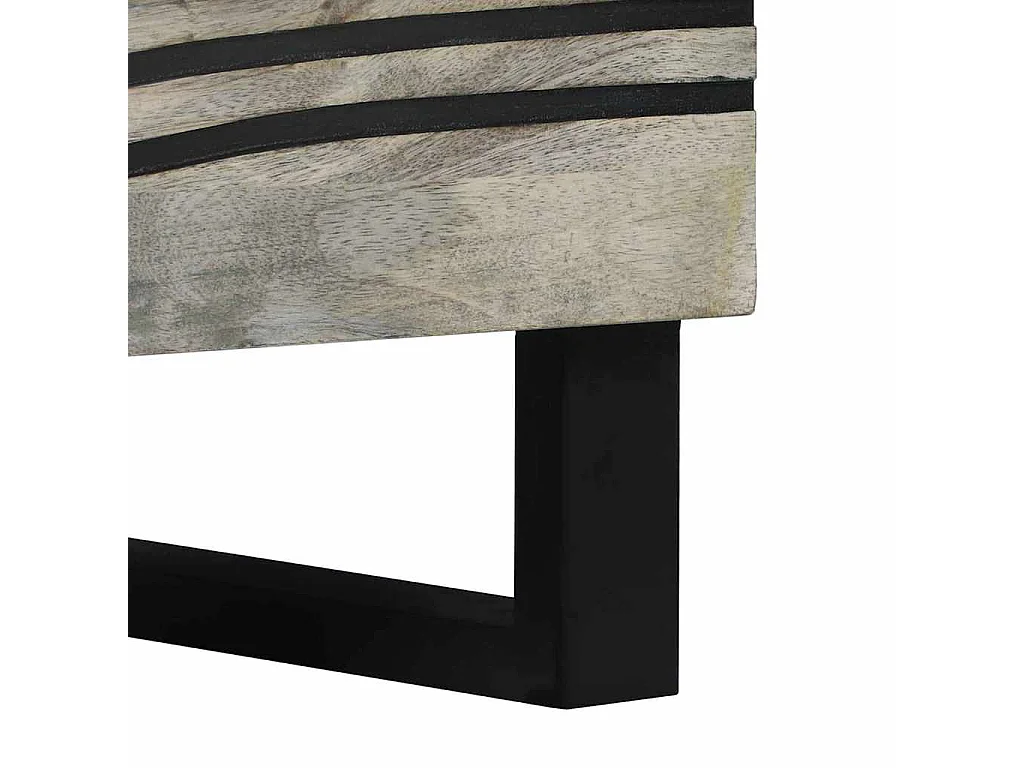 Mesita de Noche | Armario de Noche con cajón Blanco y negro 50x33x60 cm