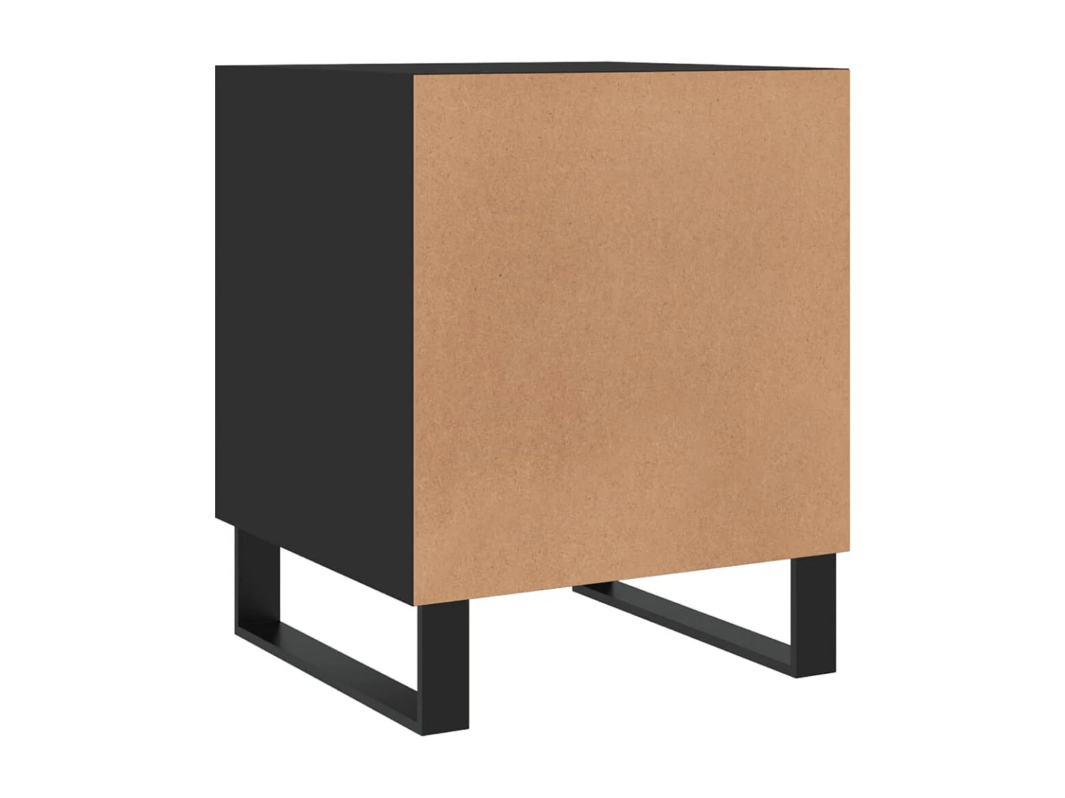 Nachttisch 2er Set-Beistelltisch-Nachttischkommode Schwarz 40x40x50 cm Holzwerkstoff SHL97712