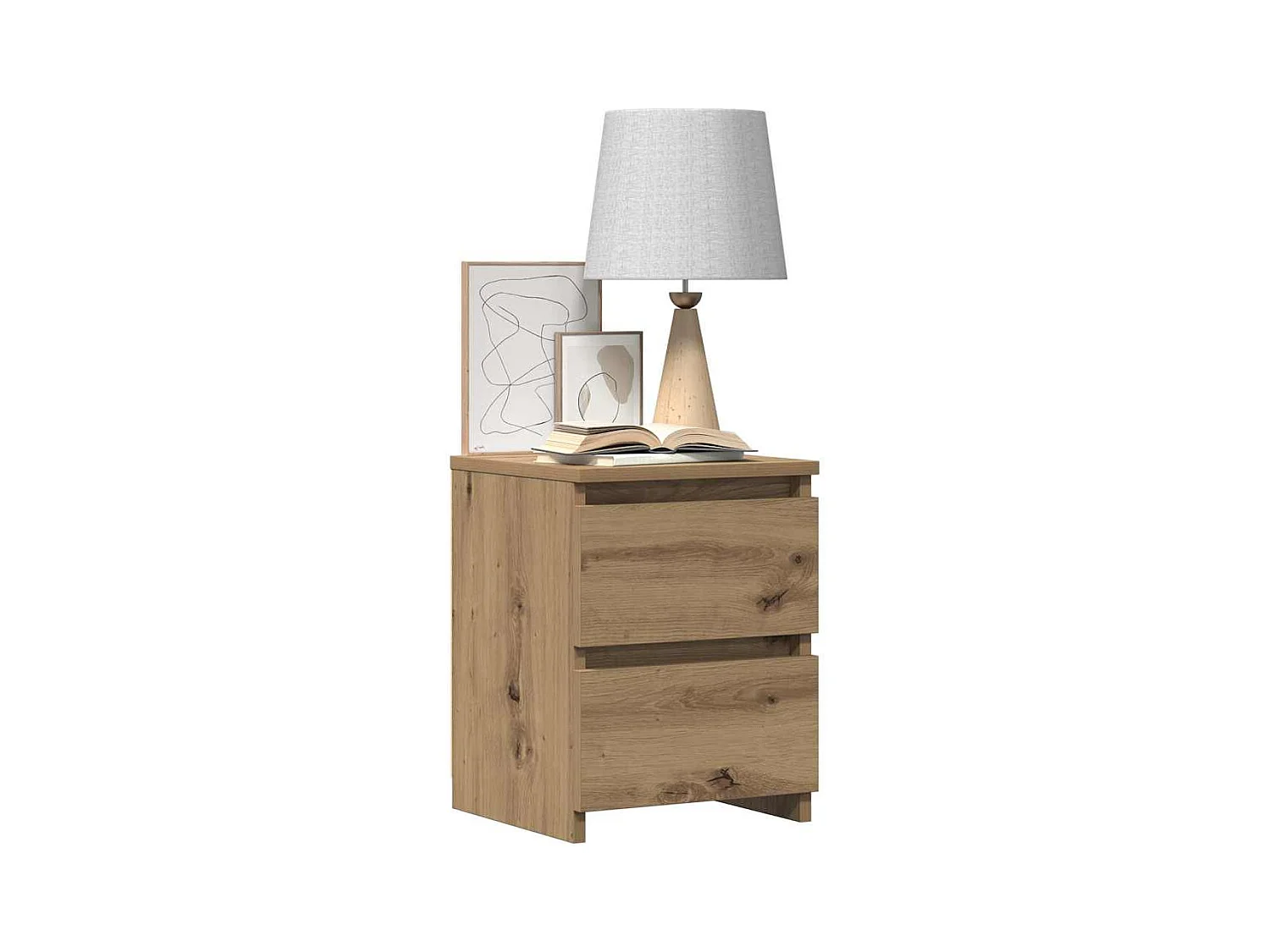 Mesita de noche | Mesilla de noche madera de ingeniería roble artisan 30x30x40 cm