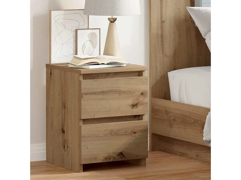 Nachttisch-Beistelltisch Artisan-Eiche 30x30x40 cm Holzwerkstoff SHL86064