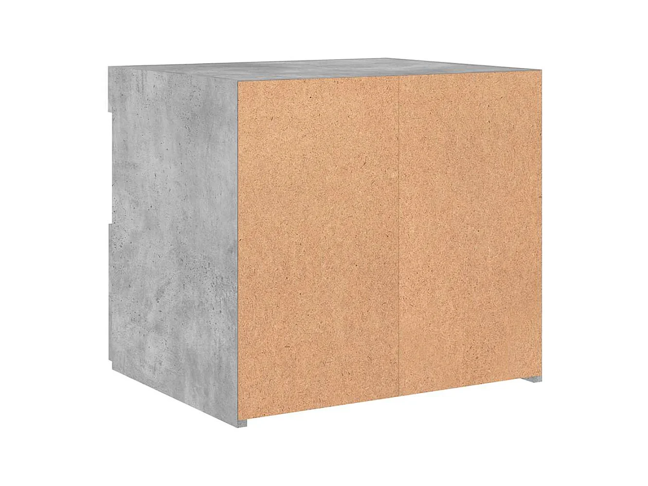 Mesita de noche | Mesilla de noche con luces LED gris hormigón 50x40x45 cm