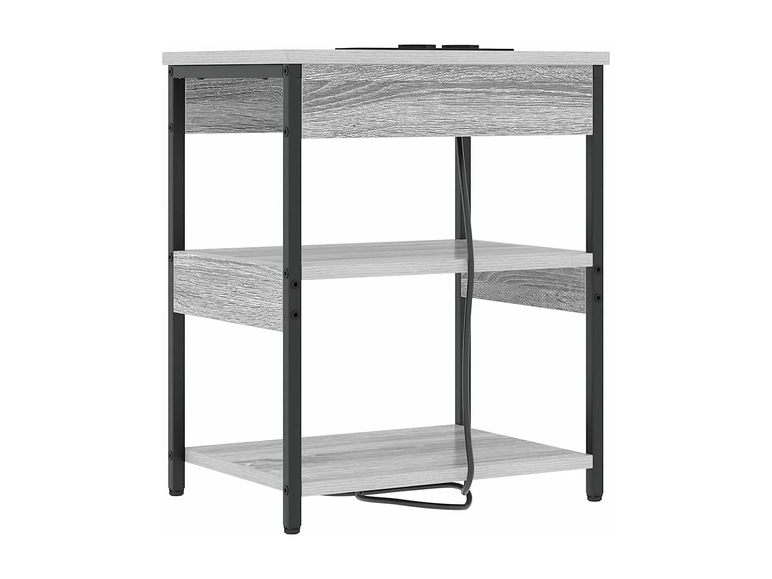 Mesita de Noche | Armario de Noche | Mesilla de noche Gris sonoma Madera contrachapada